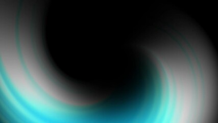 Wall Mural - Abstract illustration featuring a black background with soft, wide curves of luminous cyan