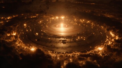 Wall Mural - celestial nexus: a mesmerizing, otherworldly view of a swirling vortex of light, creating a sense of