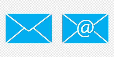 Fototapete - Vector illustration of E mail icon set isolated on transparent background