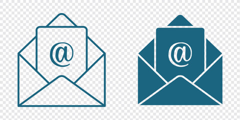 Fototapete - Email Icon. Envelope or Message Illustration As A Simple Vector Sign & Trendy Symbol in Glyph Style for Design and Websites, Presentation or Mobile Application.