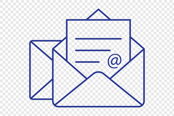 Fototapete - Email Icon. Envelope or Message Illustration As A Simple Vector Sign & Trendy Symbol in Glyph Style for Design and Websites, Presentation or Mobile Application.