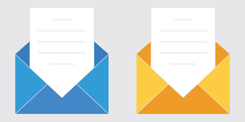Fototapete - Vector illustration of E mail icon set isolated on transparent background