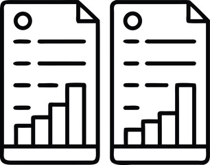 Poster - Clean outline vector icon representing business metrics and analytics concepts