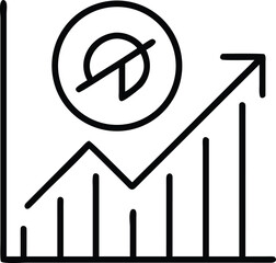 Poster - Clean line icon illustrating business growth and financial progress
