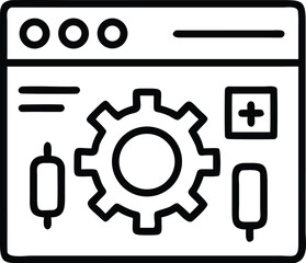 Fototapete - Clean line art icon representing settings and dashboard functionality