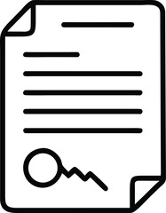 Poster - Clean outline icon representing a non disclosure agreement concept