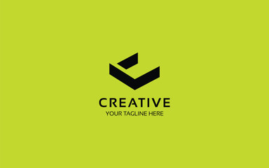Poster - Letter C 3D logo template for your brand