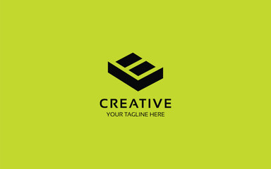 Poster - Letter B 3D logo template for your brand
