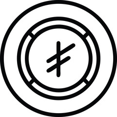 Poster - Clean outline of a digital token symbol enclosed within a circular border