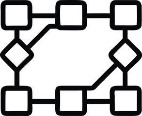 Poster - Abstract interconnected digital network nodes forming a blockchain chain graphic
