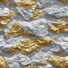 Poster - Elegant golden surface pattern showcases intricate textures resembling polished stone and natural rock, perfect for high-end visuals SEAMLESS PATTERN