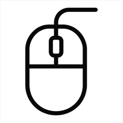 Fototapete - Computer Mouse Icon Simple, Clean, and Vector Illustration