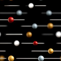 Poster - Colors dance across a black canvas, forming a pixelated spectacle that enchants viewers with its lively display of light SEAMLESS PATTERN