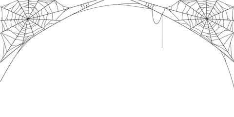 Wall Mural - spooky halloween dividers, spider web. vector eps