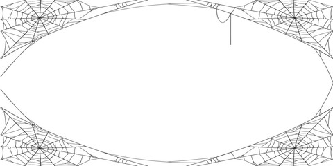 Wall Mural - spooky halloween dividers, spider web. vector eps