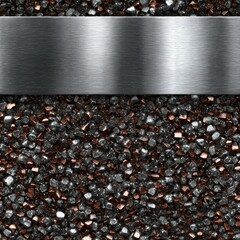 Poster - This silver foil texture displays a unique grainy pattern ideal for various design purposes, offering space for creative text overlays SEAMLESS PATTERN