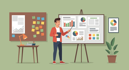 Poster - Presentation Of Company Report And Sales Metrics To Board Of Directors