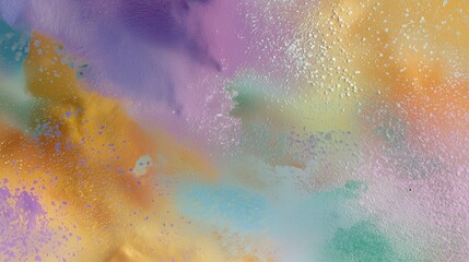 Poster - Vibrant abstract watercolor art with splashes of color in a gradient mix showcasing creative design elements