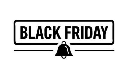 Poster - Black Friday banner with bell notification icon