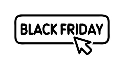 Poster - Black Friday button with cursor pointer icon