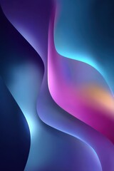 Poster - Abstract gradient background with blue and purple flowing shapes and light.