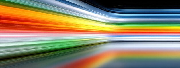 Poster - Abstract colorful light streaks creating a dynamic and vibrant composition