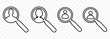 © Hike Studio 2 - Headhunting icon. Recruitment logo template, find job vector icon. Human resource icon. Search for employees and job, business, human resource Looking for talent Search man woman vector icon eps 10