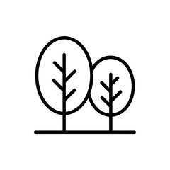 Poster - Simple Line Art Illustration of Two Trees in Nature Depicting Growth and Environmental Concepts