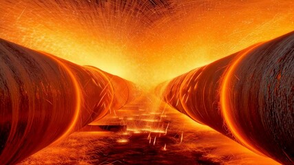 Poster - Incandescent Sparks Flying in Slow Motion Captured with Macro Detail