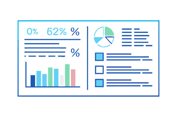 Poster - Digital dashboard displaying financial data with charts and percentages