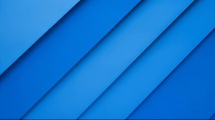 Poster - Abstract Blue Tonal Layers in a Geometric Composition Diagonal Orientation