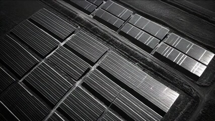 solar panels lined up for efficient energy production. a significant part of the renewable energy in