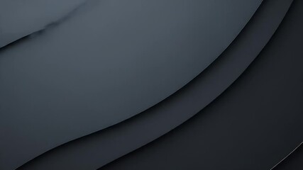 Aufkleber - Elegant Dark Gray Abstract Background with Layered Curved Lines and Smooth Texture