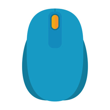 Modern Wireless Mouse. Top View. Vector Illustration. This vector illustration features a clean design of a modern wireless computer mouse, shown from a top down perspective.
