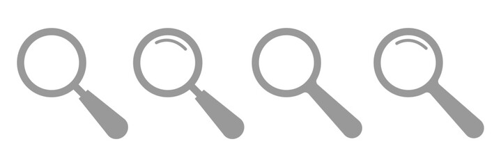 Wall Mural - Magnifying glass icon. magnifying glass loupe icon, magnifier icon. vector illustration.