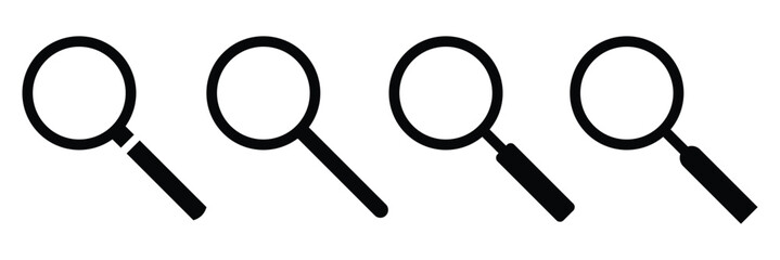 Wall Mural - Magnifying glass icon. magnifying glass loupe icon, magnifier icon. vector illustration.