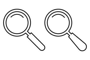 Wall Mural - magnify icon. search icon, magnifying glass icon. vector isolated.