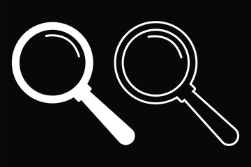 Wall Mural - Magnifying glass icon. magnifying glass loupe icon, magnifier icon. vector illustration.