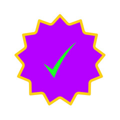 Poster - Verified account icon vector design
