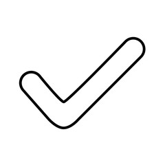Poster - Illustration of a white and black check mark on a white background
