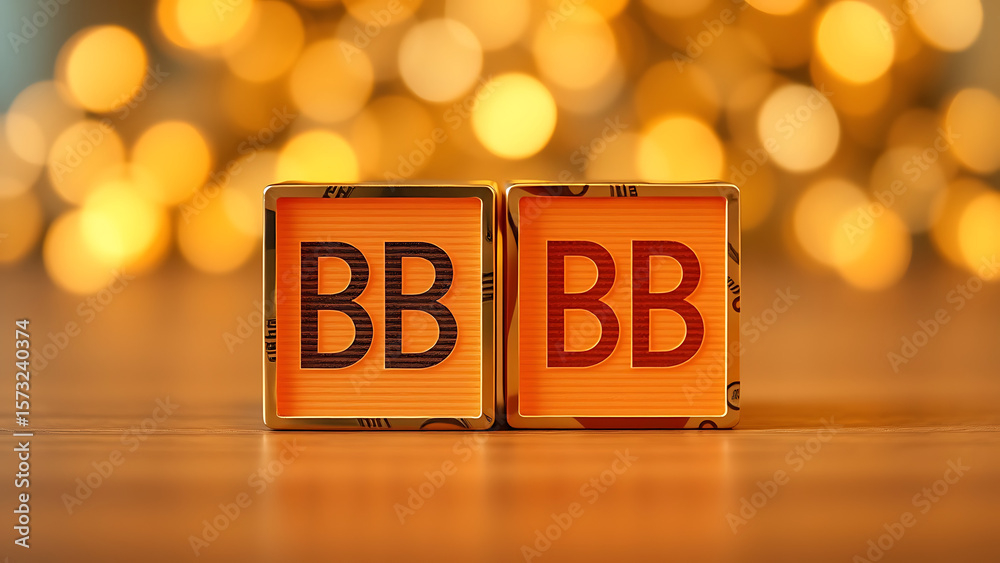 Stock-Foto „Cubes form the expression BB+ and BBB (Big Beautiful Bill ...