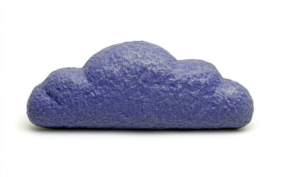 Purple textured cloud shape on white background