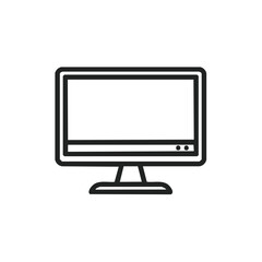 Fototapete - Simple Desktop Monitor Outline for Technology Concepts or Design Elements