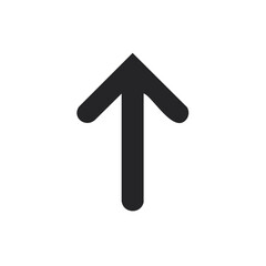 Leinwandbilder - Simple black arrow pointing upward for navigation, direction, or user interface symbol