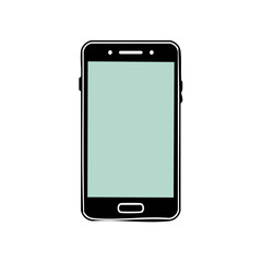 Poster - Simple Mobile Phone with Mint Screen Smart Technology Communication Tool
