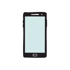 Fototapete - Stylized illustration of a smart mobile phone with blank screen ready for content or app mockup vector artwork