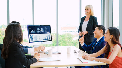 Poster - Business data dashboard provide business intelligence analytic for marketing strategy planning snugly with big data set to analyze customer demands and foreseeing business future