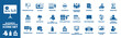 © ameer - Business presentation icon set. presentation, graph, presenting, business, keynote, slides, seminar, key information, presenter, conference icons. Solid icon collection vector illustration.