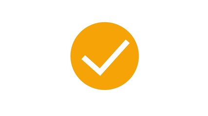 Poster - Yellow exclamation mark icon and check mark symbol set for web design