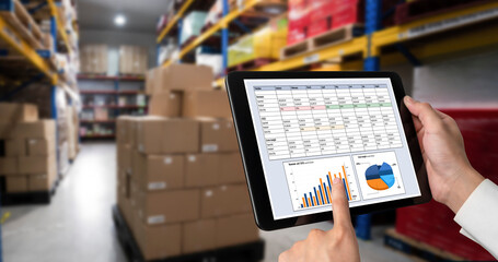 Poster - Business data dashboard provide business intelligence analytic for marketing strategy planning snugly with big data set to analyze customer demands and foreseeing business future